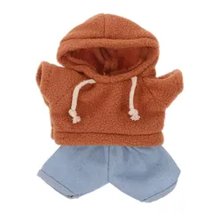 【新品】 CALLARON ぬいぐるみ 人形用 服 衣装 30cm セット クマ パーカー ジーンズ 可愛い ミニ 服のみ 着せ替え DIY アクセサリー コスチューム 0