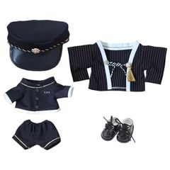 20cm ぬい服 着せ替えぬいぐるみ服 無属性 中華 武侠 漢服 黒装束