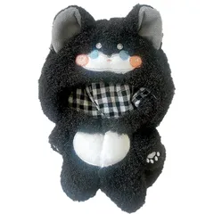 【新品】 もこもこアニマル着ぐるみ　10cm用　ブラック ぬい服 [並行輸入品] 0