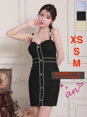 SALE  ブラック [AOC 3842]【an/アン】ストレッチ/ ワッフル/ ハートボタン/ パイピング/ ノースリーブ/ タイト/ キャバドレス / AngelR エンジェルアール/ ローブドフルール/ DEAbyROBEdeFLEURS