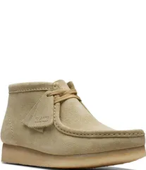 クラークス レディース シューズ ブーツ・レインブーツ スエード ブーツ Clarks Original Wallabee Suede Chukka Booties Maple