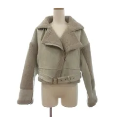 ジーナシス JEANASIS ジャケット ブルゾン フルジップ ボア 切替 JS071335MW ベージュ ■FF