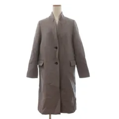 ナノユニバース nano universe コート ミドル丈 無地 ウール グレー 36 ■FF