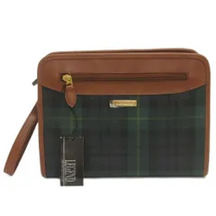 レジェンド LEGEND タグ付き クラッチバッグ セカンドバッグ チェック 緑 グリーン 鞄