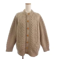 フリークスストア FREAKS STORE 美品 24AW フィッシャーマンニットカーディガン 厚手 1134248901461 ウール ベージュF