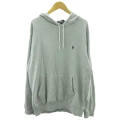 ポロ バイ ラルフローレン Polo by Ralph Lauren 90s ポニー刺しゅう パーカー フーディー グレー 95 約XL ■YHS4 ☆AA★