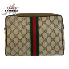 美品 GUCCI グッチ ヴィンテージ シェリーライン GGスプリームキャンバス 89 01 012 クラッチバッグ セカンドバッグ メンズ 600723【中古】