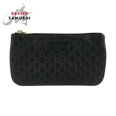 美品 GUCCI グッチ マイクログッチシマ ブラック 黒 ゴールド金具 レザー 544248 コインケース 小銭入れ メンズ 601241【中古】