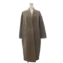 ミズイロインド mizuiro ind コート ロング 丈 無地 総裏 ウール 緑系
