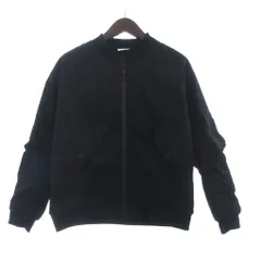 ティゴラ×ビームス TIGORA × BEAMS DESIGN MA-1 ブルゾン フルジップ 黒 ブラック M ■GY35