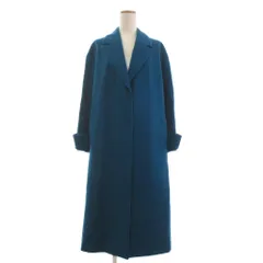 アンタイトル UNTITLED ビーバーチェスターコート ロング丈 長袖 カシミヤ混 青 ブルー 1 ■GY35