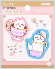 【中古】シール・ステッカー ちいかわ＆ハチワレ 織ネームシール ワンダーティータイム 「ちいかわ」
