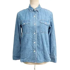 アーバンリサーチ ドアーズ URBAN RESEARCH DOORS シャンブレーシャツ ブラウス 長袖 青 ブルー F フリーサイズ