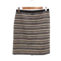 23区 オンワード樫山 スカート 膝丈 38 ツイード マルチカラー ■YHS13 レディース