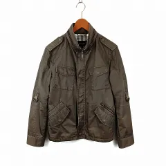 バーバリーブラックレーベル BURBERRY BLACK LABEL ワークジャケット ブルゾン M 緑 カーキ系