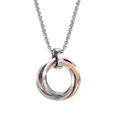 CREATERA [クレアテラ] 2WAYで魅せる サングラスホルダー メガネホルダー ネックレス メンズ レディース 3連リング ジルコニア ペンダント 長さ60cm 金属アレルギー対応 サージカルステンレス316L おしゃれ プレゼント ユニセックス ギ 