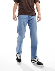 ジャック アンド ジョーンズ メンズ ボトムス デニムパンツ ジーンズ Jack Jones Chris straight fit jeans in mid blue wash Blue Denim デニム