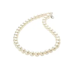 【新品】 [PHNIBIRD] パールネックレス レディース 人気 カジュアル 高級貝パール 8mm 結婚式 シルバー925 真珠 ネックレス 冠婚葬祭用 45cm パーティー フォーマル アクセサリー 誕生日 母の日 バレンタイン ギフト ホワイトデー  1