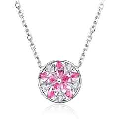 【新品】 ネックレス レディース ペンダント シルバー925純銀製 人気 金属アレルギー 桜アクセサリー ジュエリー 母の日 記念日 誕生日 プレゼント 0