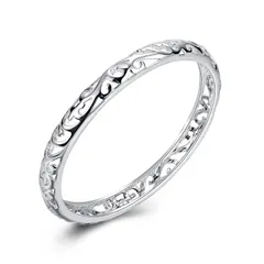 【新品】 Rockyu ブレスレット レディース 人気 シルバー ラインストーン 透かし彫りブレスレット 花 紋様 誕生日 記念日 金属アレルギー対応 ファッション アクセサリー 0