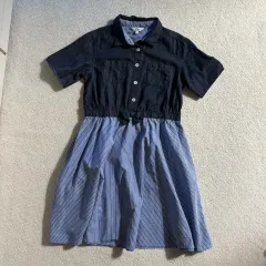 日本ヴィンテージ デニム ストライプ ONE PIECE