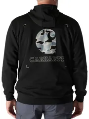 カーハート メンズ アウター パーカー・スウェット シャツ グラフィック Carhartt Mens Camo Graphic Hoodie Sweatshirt Black ブラック