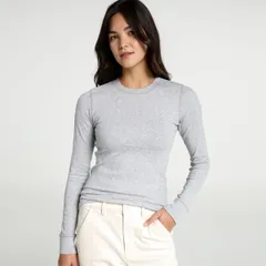 アルパインデザイン レディース トップス Tシャツ Alpine Design Womens Long Sleeve Pointelle Tee Medium Gray Heather グレー