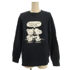 ファミリア Familiar × PEANUTS トレーナー スウェット スヌーピー フロッキー ネイビー M 260226E ■ECD001