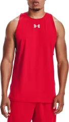 アンダーアーマー メンズ トップス シャツ コットン Under Armour Mens Baseline Cotton Tank Top RedSummit WhSummit Wht レッド