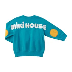 新品 [ミキハウス] WEB限定 バックロゴトレーナー スウェット 長袖 ロゴ 無地 男の子 女の子 ベビー キッズ 子供服 通園 通学 10-5620-682 90cm ブルー