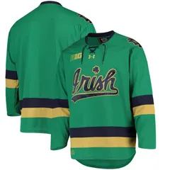 アンダーアーマー メンズ トップス Tシャツ ジャージー Mens Under Armour Greenotre Dame Fighting Irish Replica Hockey Jersey Ntd Green グリーン