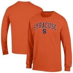 チャンピオン メンズ トップス Tシャツ ロゴ Mens Champion Orange Syracuse Orange Arch Over Logo Long Sleeve TShirt Syr Orange オレンジ