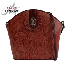 YVES SAINT LAURENT イヴ サンローラン ヴィンテージ YSL レッド ゴールド金具 レザー ショルダーバッグ ポシェット レディース 503601【中古】