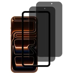 【新品】 KPNS 覗き見防止 日本素材製 iphone 17 Pro 用 左右の視野 のぞき見防止 ガラスフィルム 強化ガラス 横から見えない 保護フィルム ガイド枠付き【2枚セット】 0