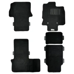 ダイハツ タント Tanto タントカスタム TantoCustom 互換 フロアマット ブラック 1台分 エコノミシリーズ (R1.7～) LA650S LA660S 運転席ロングスライドシート有車 (c-js-da-tanto0107sdb) 