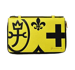 新品 [カステルバジャック] ネゼル 収納2層 財布 セカンドバッグ クラッチバッグ カード25枚 本革 牛革 081201 イエロー