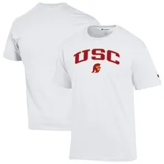 チャンピオン メンズ トップス Tシャツ ロゴ MensChampion White USC Trojans Arched Logo TShirt Usc White ホワイト