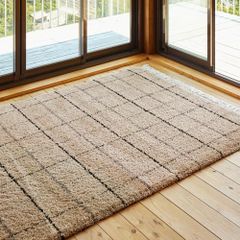 アクタス　Actus LINE ラグ フリンジラグ　グレー アクタス Actus LINE ラグ フリンジラグ グレー - メルカリ