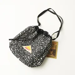 未使用 ケルティ KELTY DP KINCHAKU SHOULDER 巾着ショルダーバッグ ブラックダルメシアン ｜ブラック 斜め掛け【2400014843897】