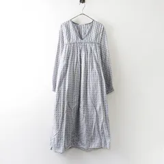 美品 トゥジュー TOUJOURS スリーピングシャツドレス 1＼ブルーグレー ワンピース コットン タック フレア【2400014850000】のサムネイル