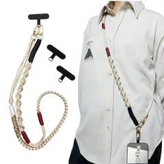 【新品】 [Kukefa] スマホショルダーストラップ【2025新登場編み込み】 肩掛け 首掛け 携帯ストラップ 110～130長さ調整可能 スマホネックストラップ 携帯ストラップ ショルダー頑丈 全機種対応 スマホ落下防止 (ペッジュー) 0