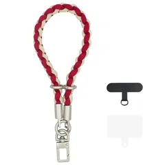 【新品】 [Kukefa] スマホストラップ 手首 【2026新登場長さ調整可能】 可愛い 編み込め ハンドストラップ スマホ おしゃれ スマホ 手首 ストラップ 頑丈 ハンドスマホストラップ ins風 携帯ストラップ 手首 挟むだけ スマホ落下防止 紛失 0
