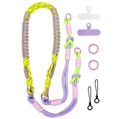 【新品】 [Oumino] スマホストラップ ショルダー 携帯ストラップ iPhone 対応 スマホショルダーストラップ バッグストラップ 極太 調節可能 約34～128cm 肩掛け 編み込み おしゃれ カメラ 首掛け ネックストラップ アウトドア 全機種 1