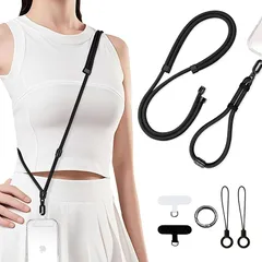 【新品】 スマホストラップ 首掛け 手首 セット 携帯ストラップ 【7in1多機能】 ネックストラップ スマホショルダー ストラップ 長さ調節可能 iphone/android全機種対応 斜め掛け 肩掛け ケータイストラップ 紐 紛失・落下防止 男女兼用  0