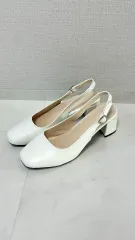 厚底 ミドルヒール ストラップ スリングバック 6cm