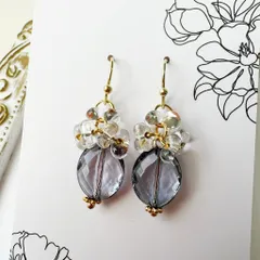 チェコビーズの可愛いピアスD113