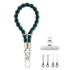 【新品】 [VANAHOTZ] スマホストラップ 手首 ハンドストラップ 携帯ストラップ リストストラップ 可愛い おしゃれ アウトドア 落下防止 軽量 iPhone/Android対応 全機種対応 (ブラック×グリーン) 1