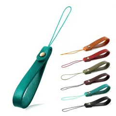 【新品】 [CIBOLA] 高級牛革 ストラップ 本革 スマホ 携帯 スマートフォン 紛失 落下防止 ショートストラップ 軽量 便利 ストラップ紐 取り外し可能 (レトログリーン) 0