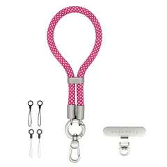 【新品】 [VANAHOTZ] スマホ ストラップ 手首 携帯ストラップ ハンドストラップ 可愛い 長さ調節可能 軽量 落下防止 iPhone17 Android対応 カメラストラップ 丸紐7mm 紛失防止 ストラップホルダー 1枚 リングコード4本付き  1