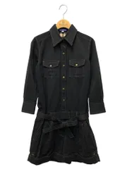 バーバリーブルーレーベル FM505-105-09 オールインワン 38 ブラック フロントボタン IT4L3FXOPGDD